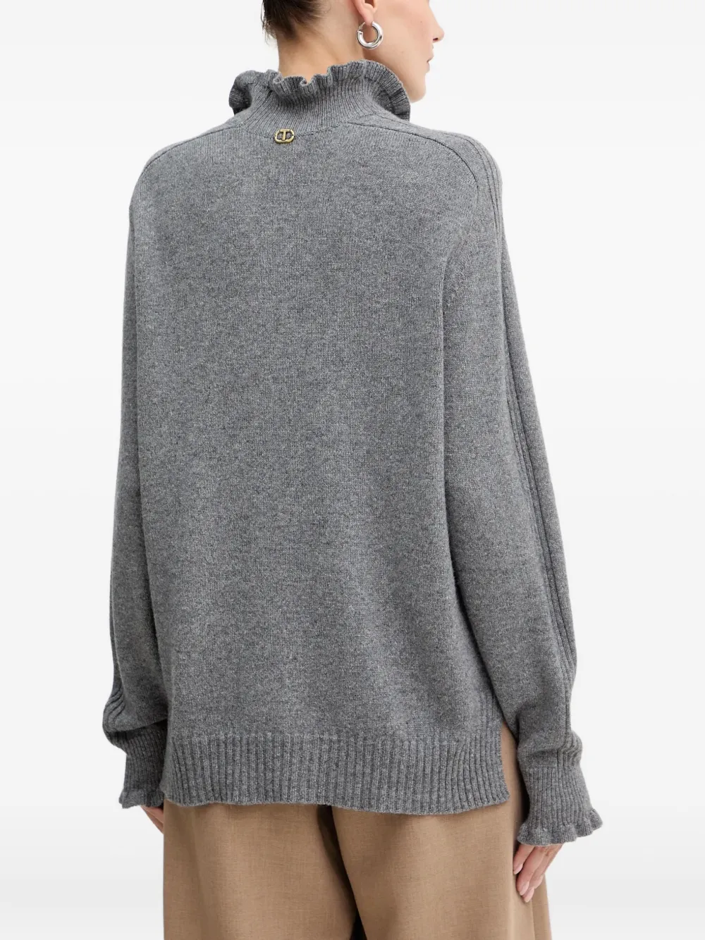 Twinset Cashmere-blend Jumper In Gray
