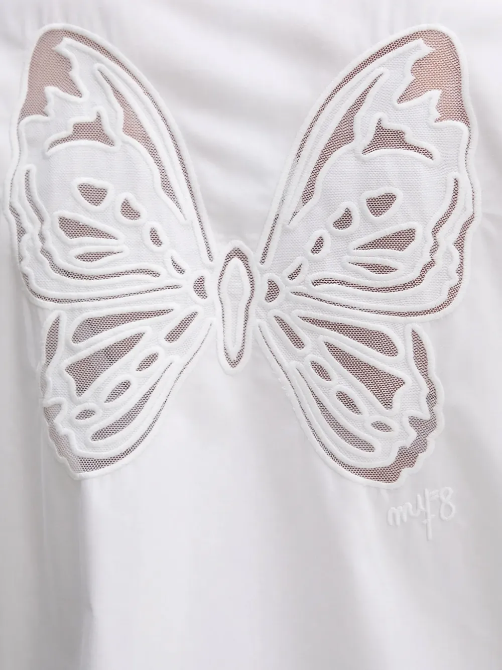 Twinset Butterfly-appliqué Shirt In White