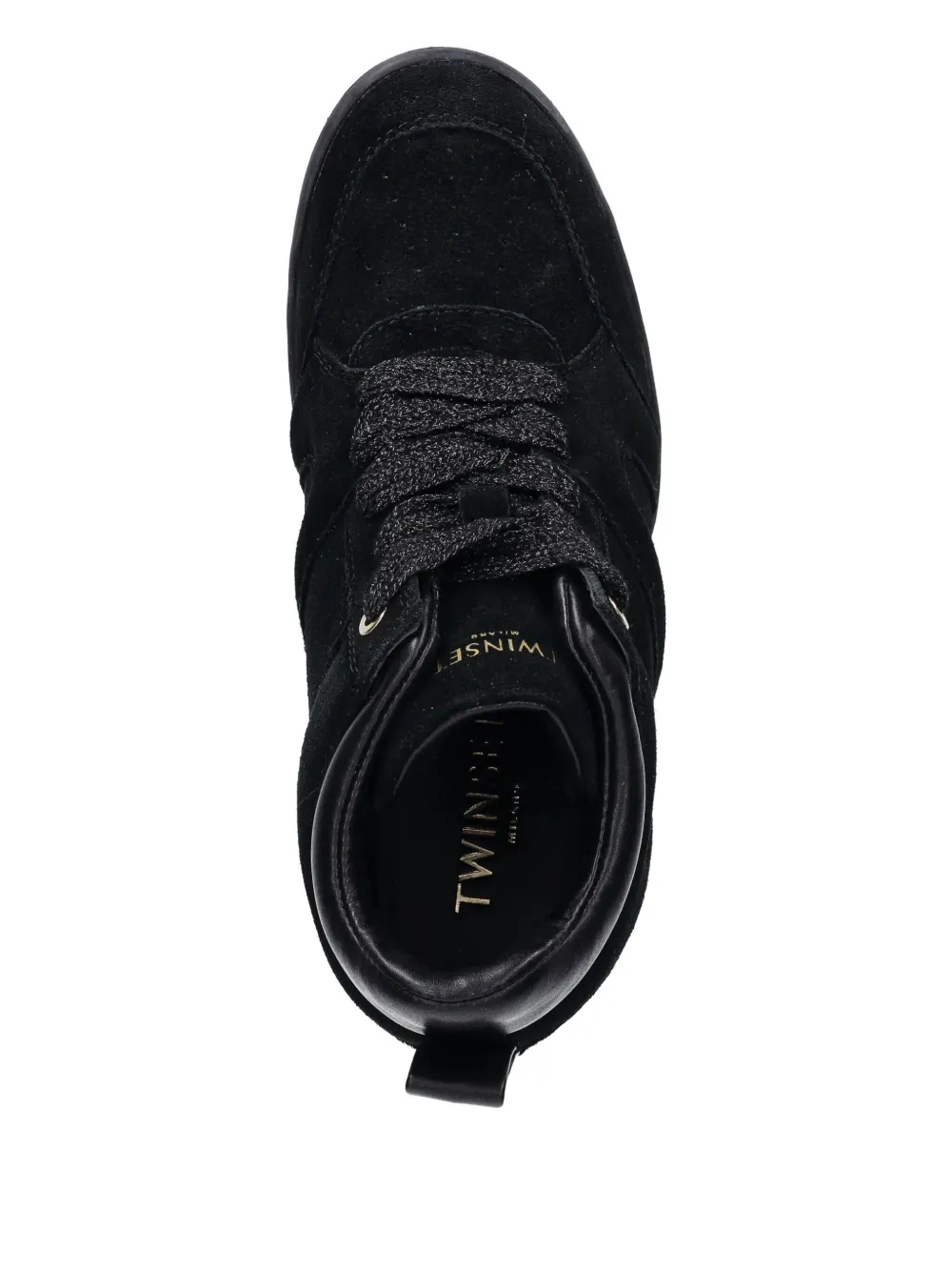 Twinset Suede Sneakers In Black
