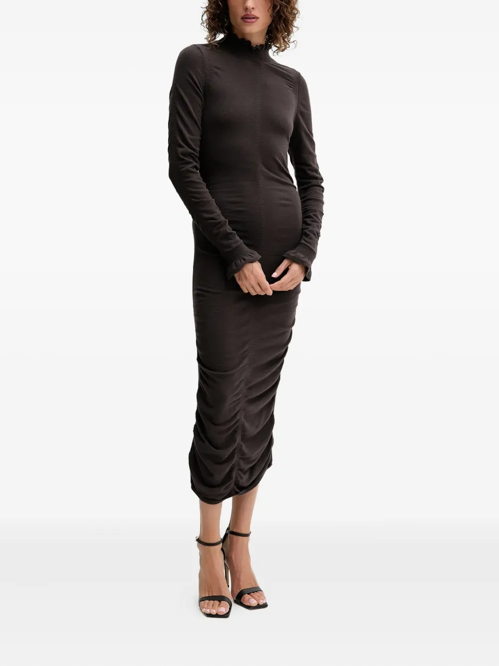 TWINSET Jurk met ruches - Bruin