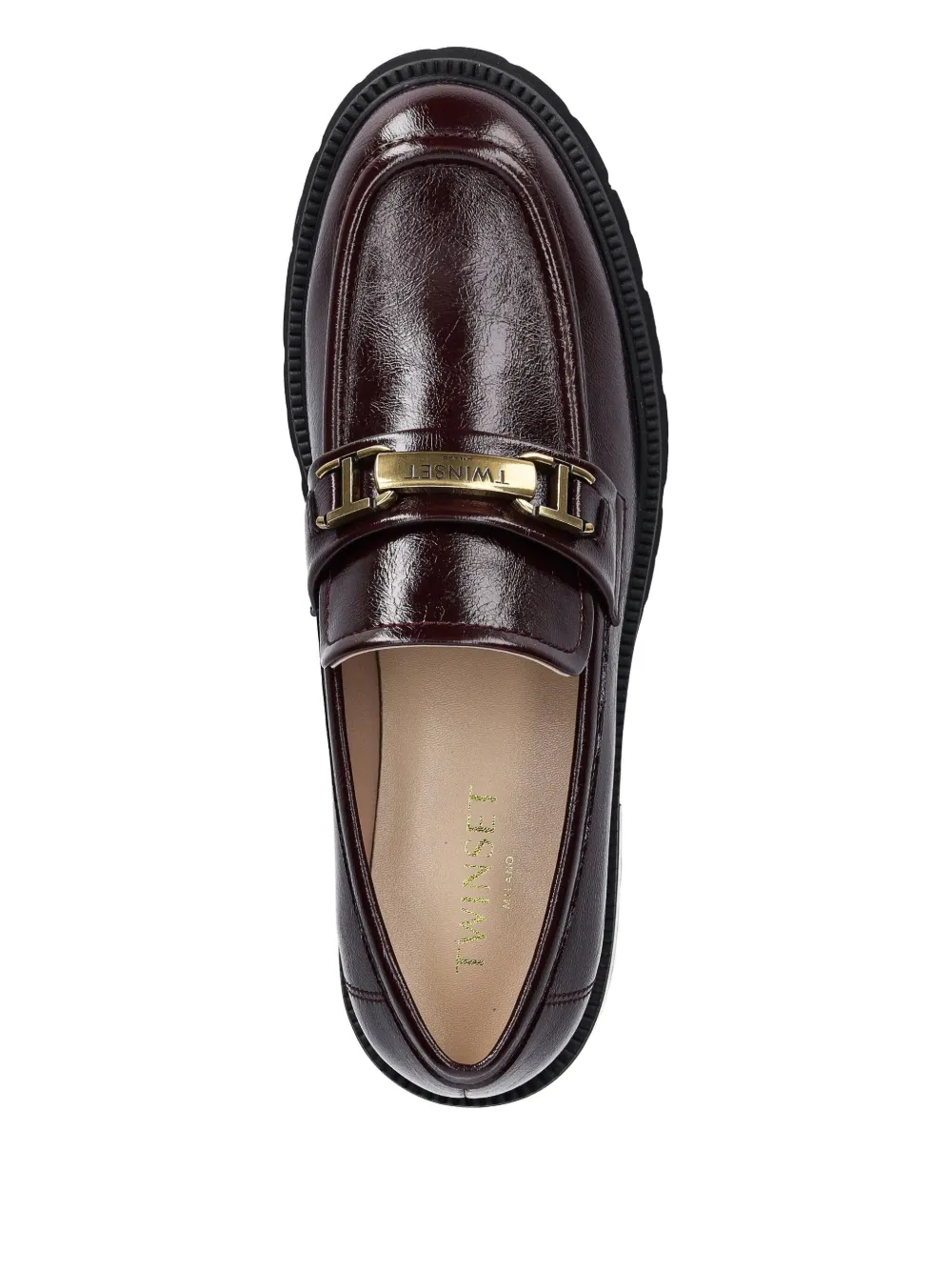 TWINSET 45 mm loafers met gespdetail Bruin