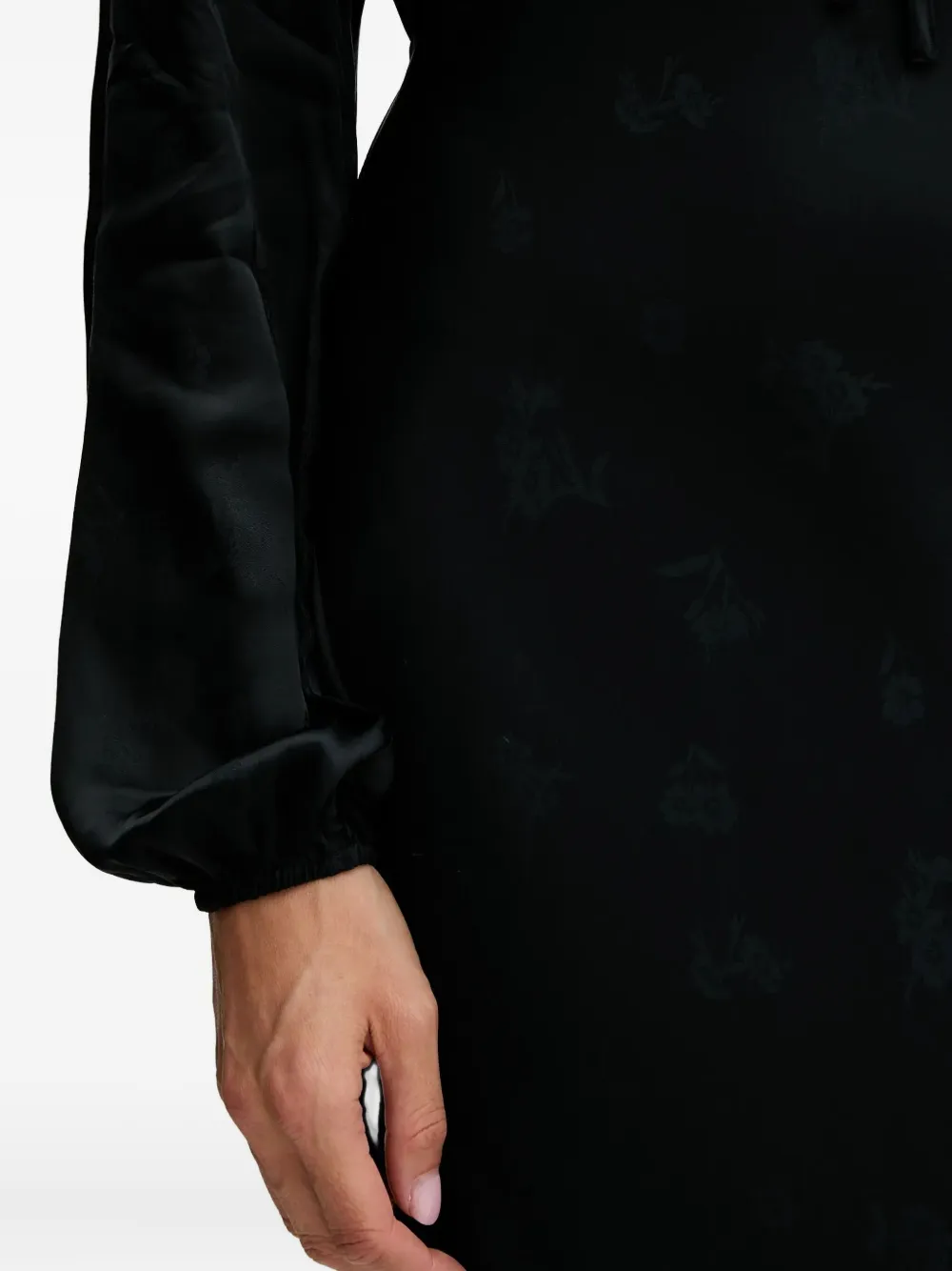 TWINSET Maxi-jurk met gestrikte hals Zwart