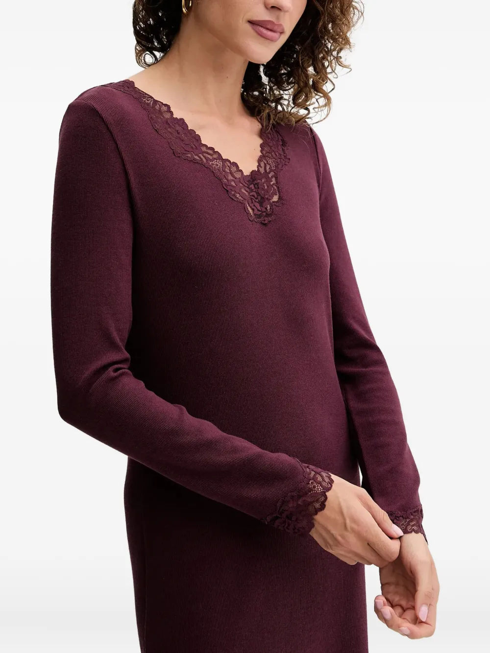 TWINSET Jurk met kant Rood