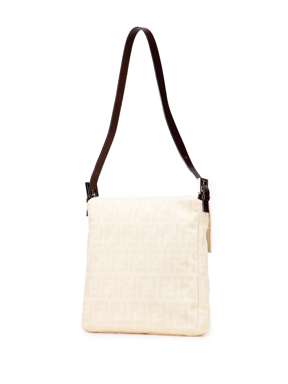 Pre-owned Fendi 2000-2010 Zucca Canvas Shoulder Bag In Brown