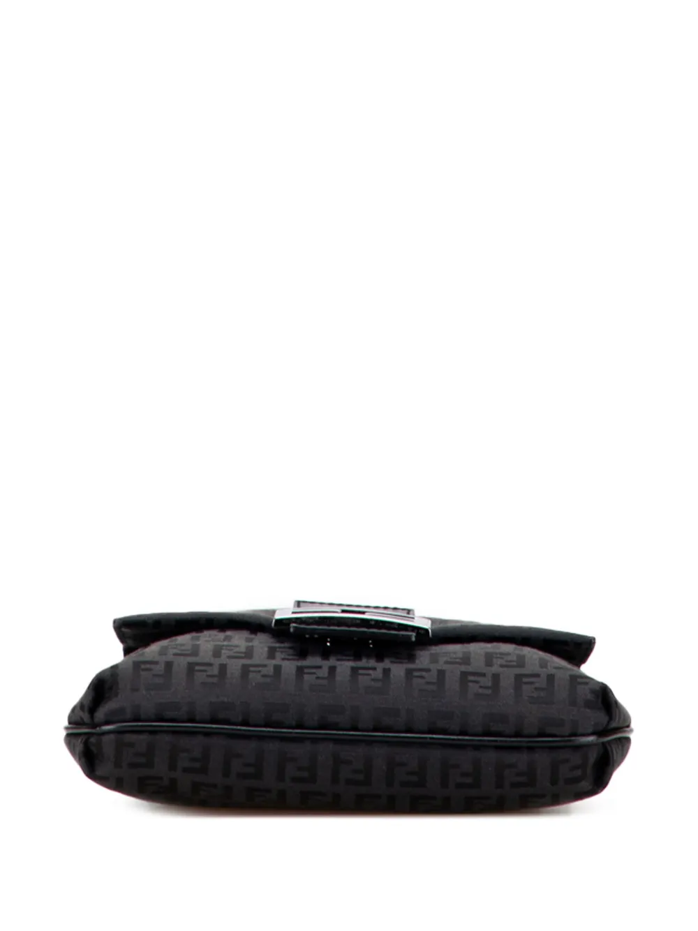 Pre-owned Fendi 2010-2025 Zucchino Canvas Crossbody Bag In Black