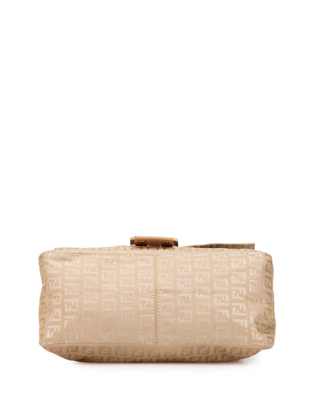 Pre-owned Fendi 2000-2010 Zucchino Canvas Mamma Forever Shoulder Bag In Brown