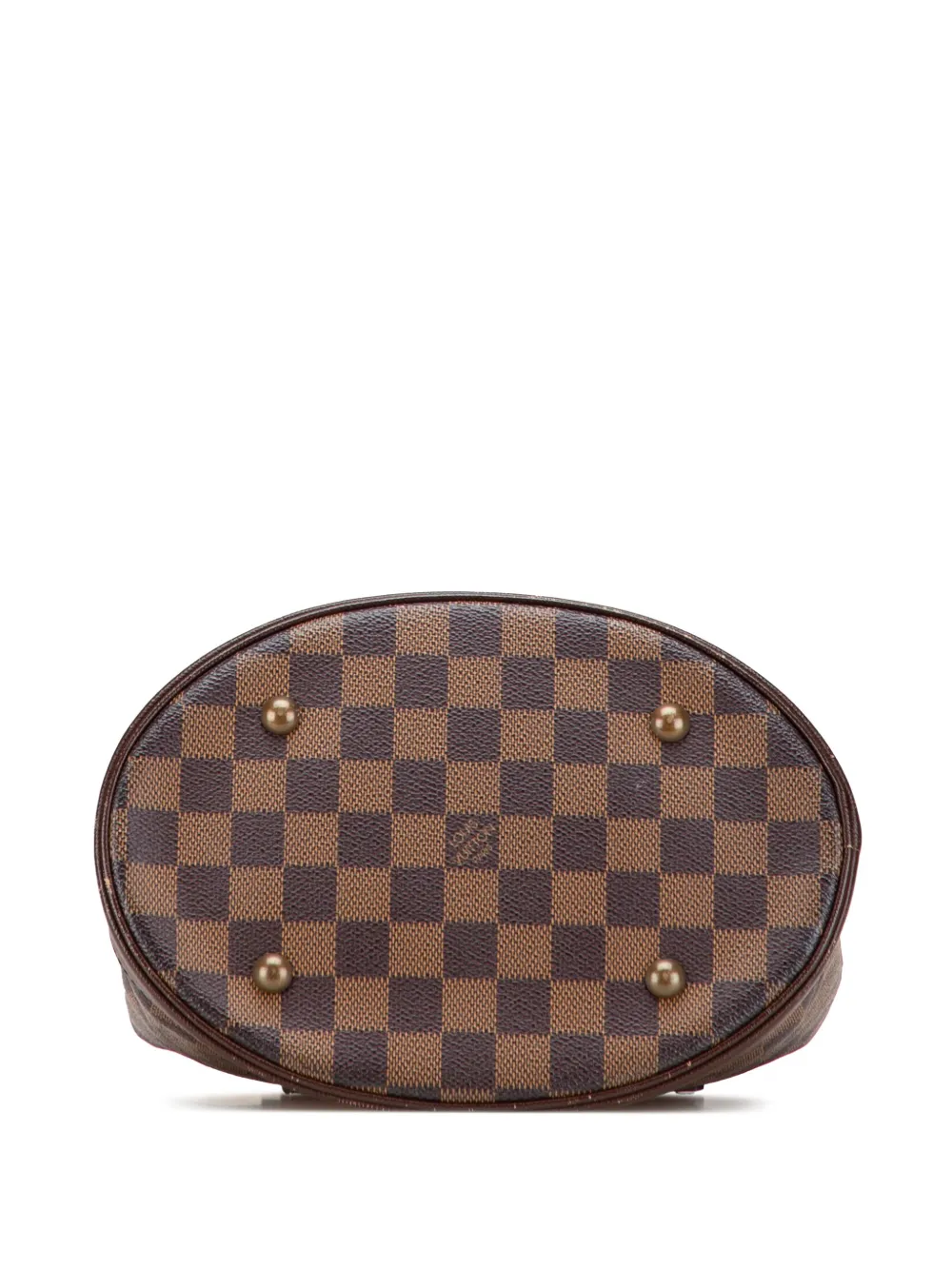 Pre-owned Louis Vuitton 2001 Damier Ebene Marais Bucket Bag In Brown