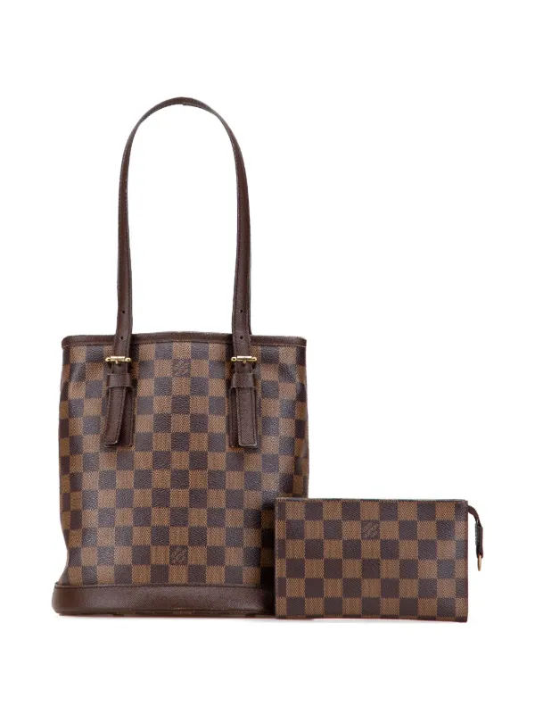 Louis Vuitton Pre-Owned 2001 Damier Ebene Marais Bucket Bag