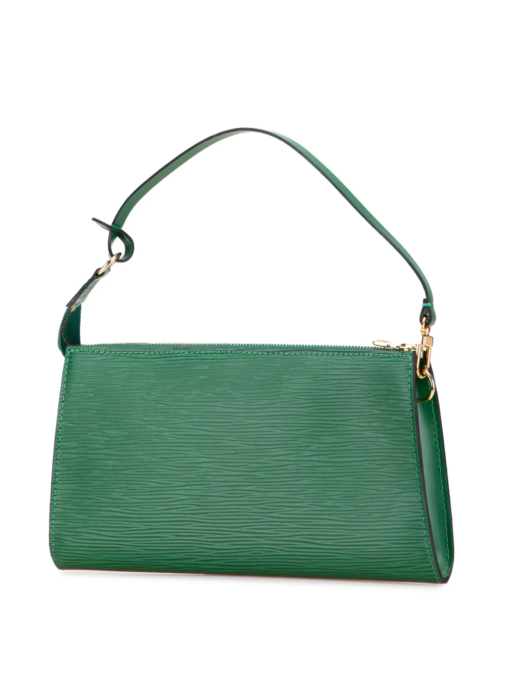 Pre-owned Louis Vuitton 1999 Epi Pochette Accessoires Shoulder Bag In Green