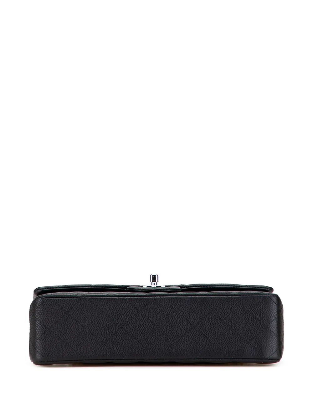 Pre-owned Chanel 2010-2011 Medium Classic Caviar Double Flap Shoulder Bag In Black