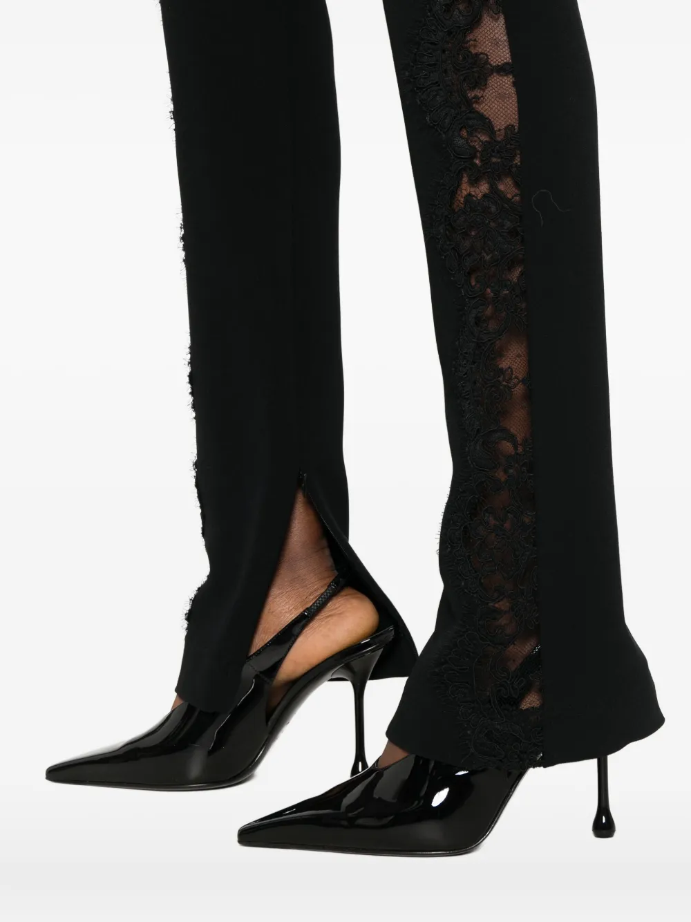 Stella Mccartney Lace-detail Leggings In Black