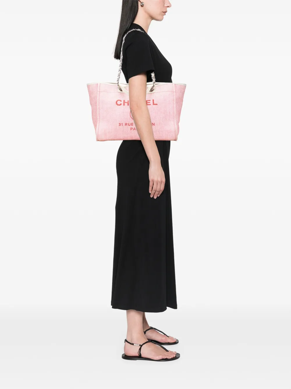 CHANEL Pre-Owned 2013-2014 Medium Canvas Deauville satchel | Pre-Owned | Image 2