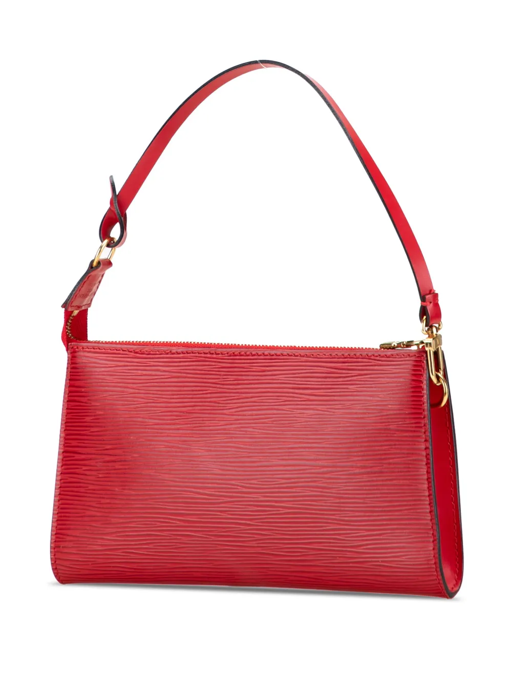 Pre-owned Louis Vuitton 2000 Epi Pochette Accessoires Shoulder Bag In Red