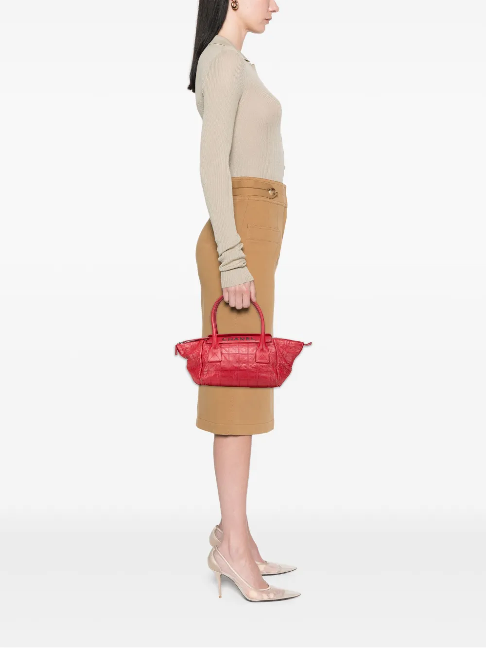 CHANEL Pre-Owned 2006-2008 Lambskin Square Stitched Lax handbag | Pre-Owned | Image 2