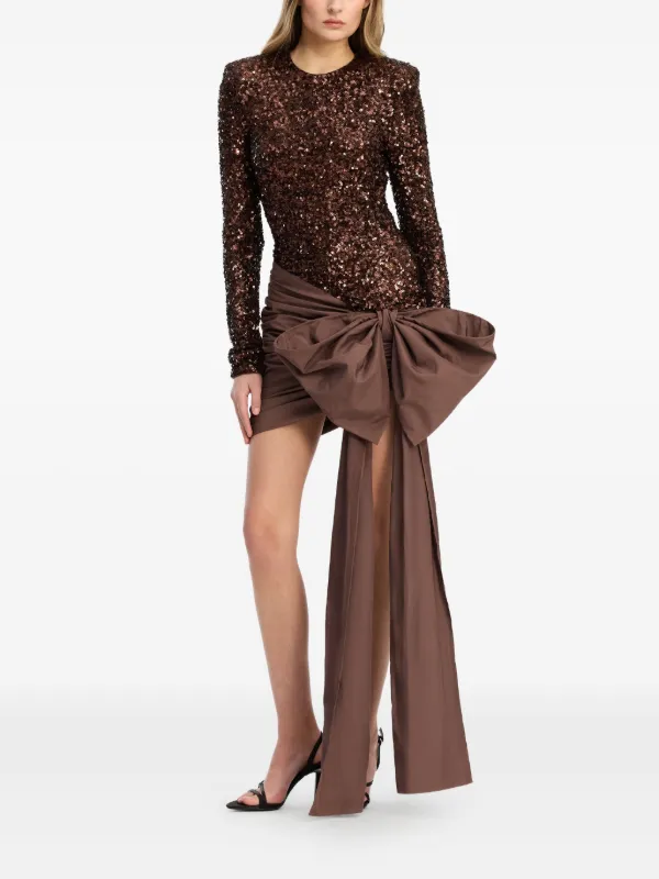 rotate brown sequin dress Fall in Love Thanksgiving Dog Dress