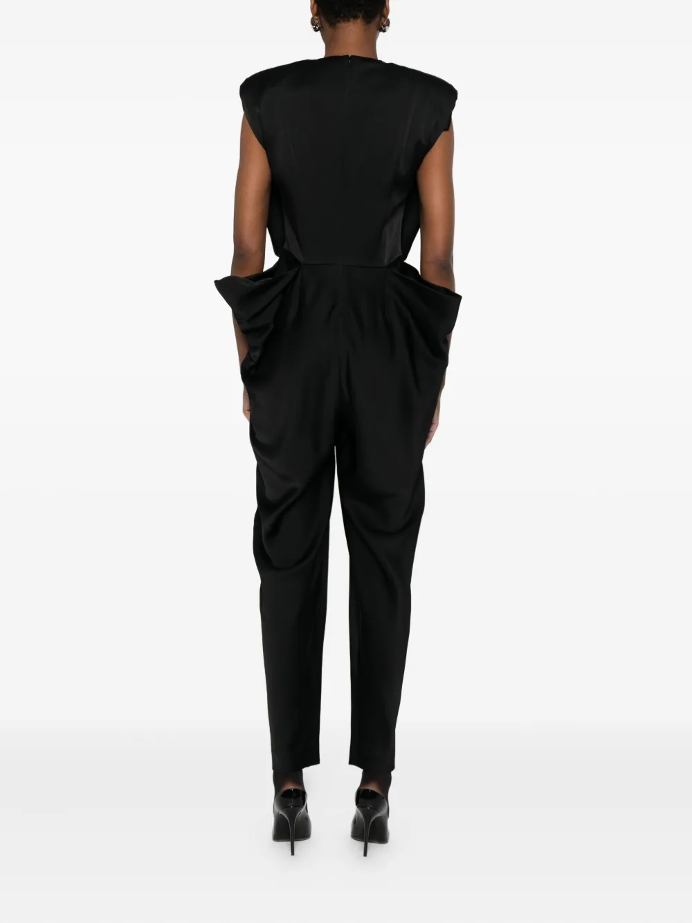 Stella McCartney Jumpsuit met diepe hals Zwart
