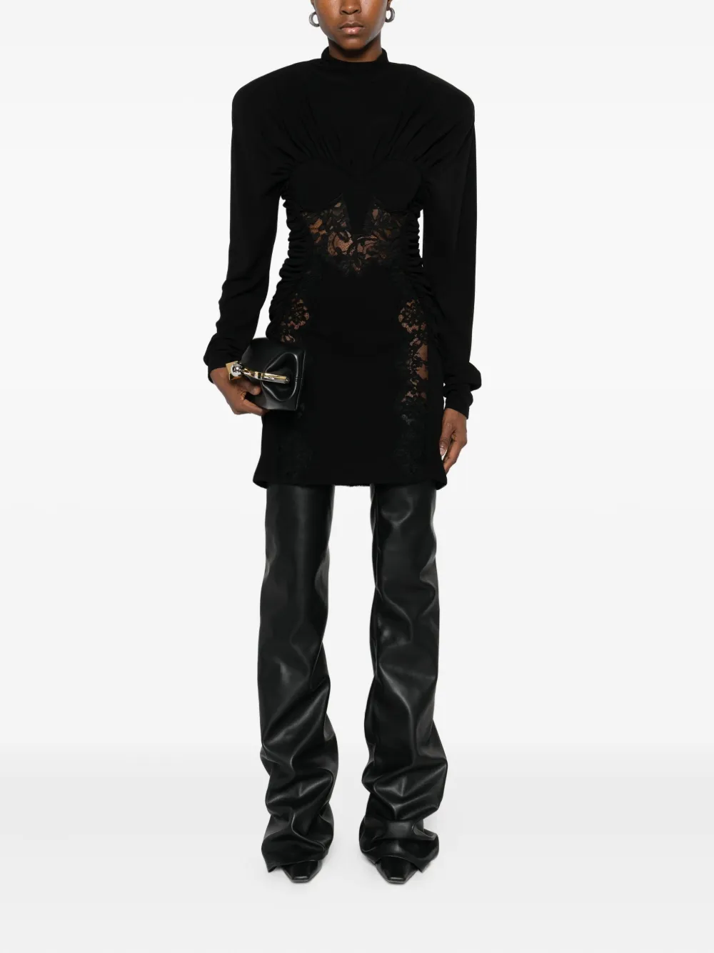 Stella Mccartney Lace Midi Dress In Black