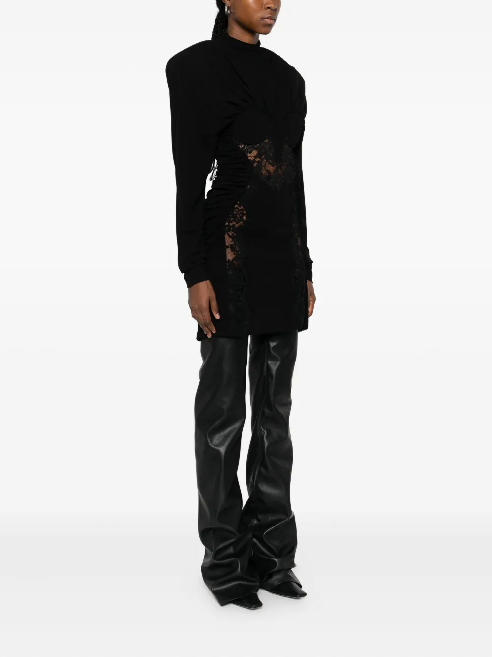 Stella Mccartney Lace Midi Dress In Black