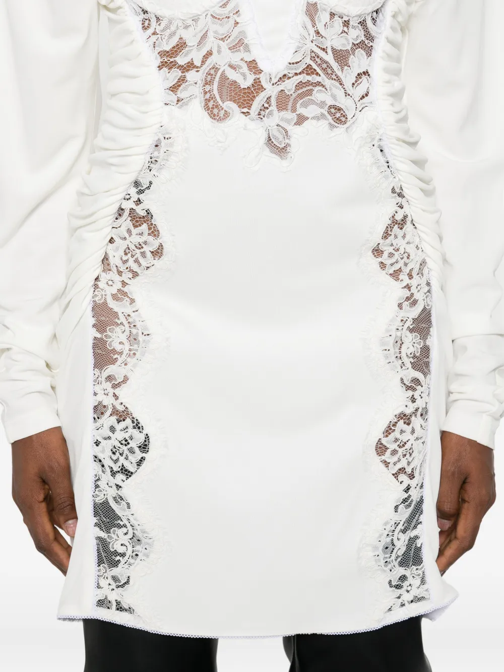 Stella McCartney Midi-jurk met kant Wit