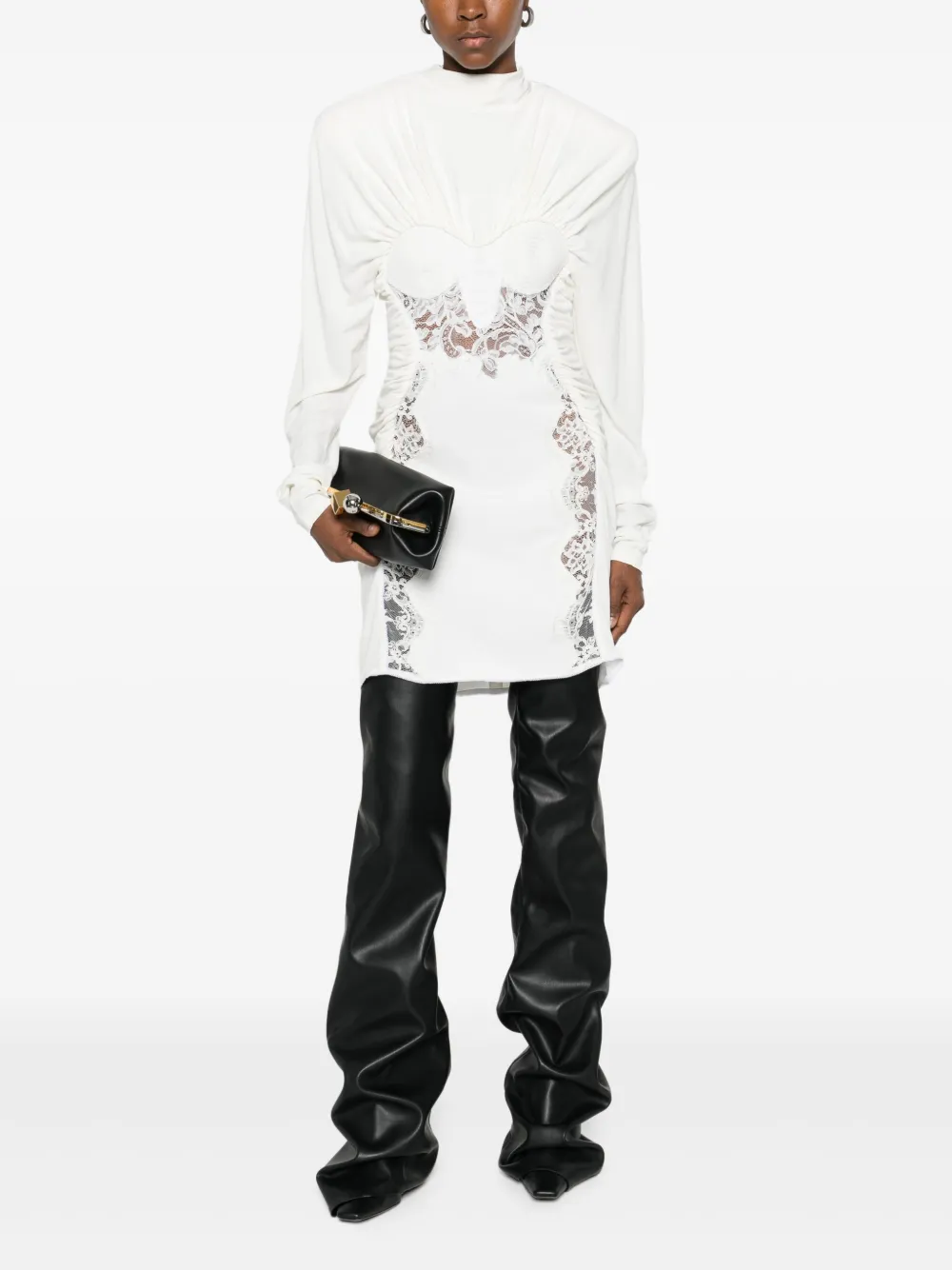 Stella McCartney Midi-jurk met kant - Wit