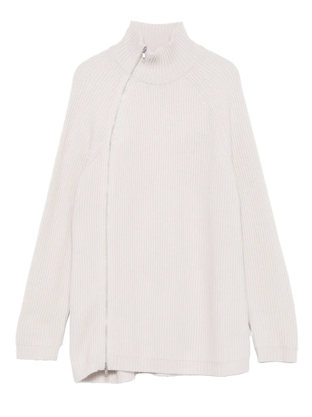 ALPHA STUDIO zip high-neck sweater | White | Image 1