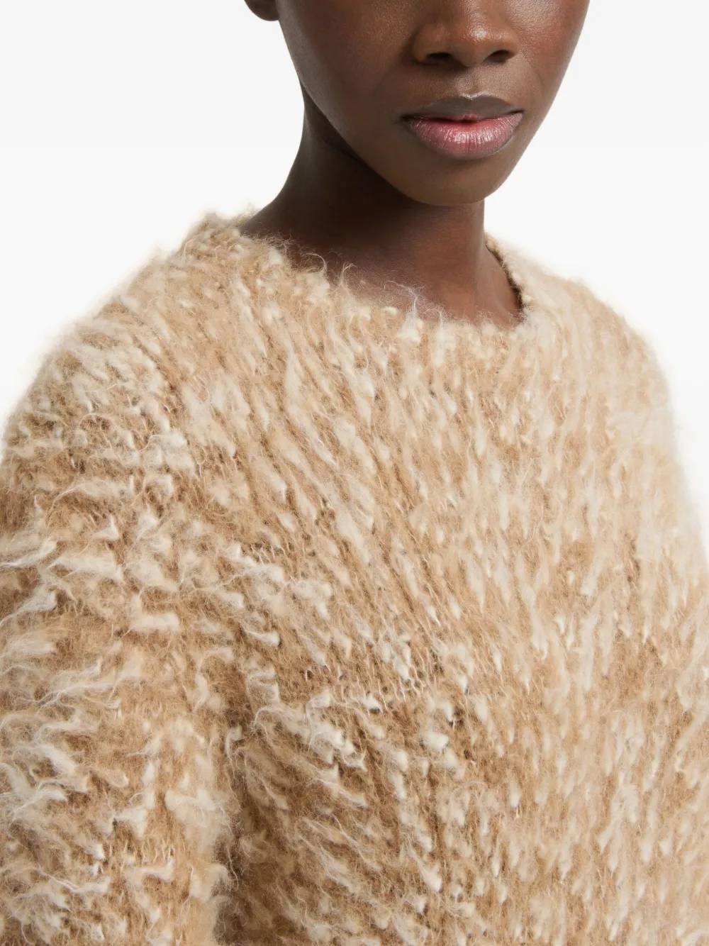 Marni Bouclé alpaca trui Bruin