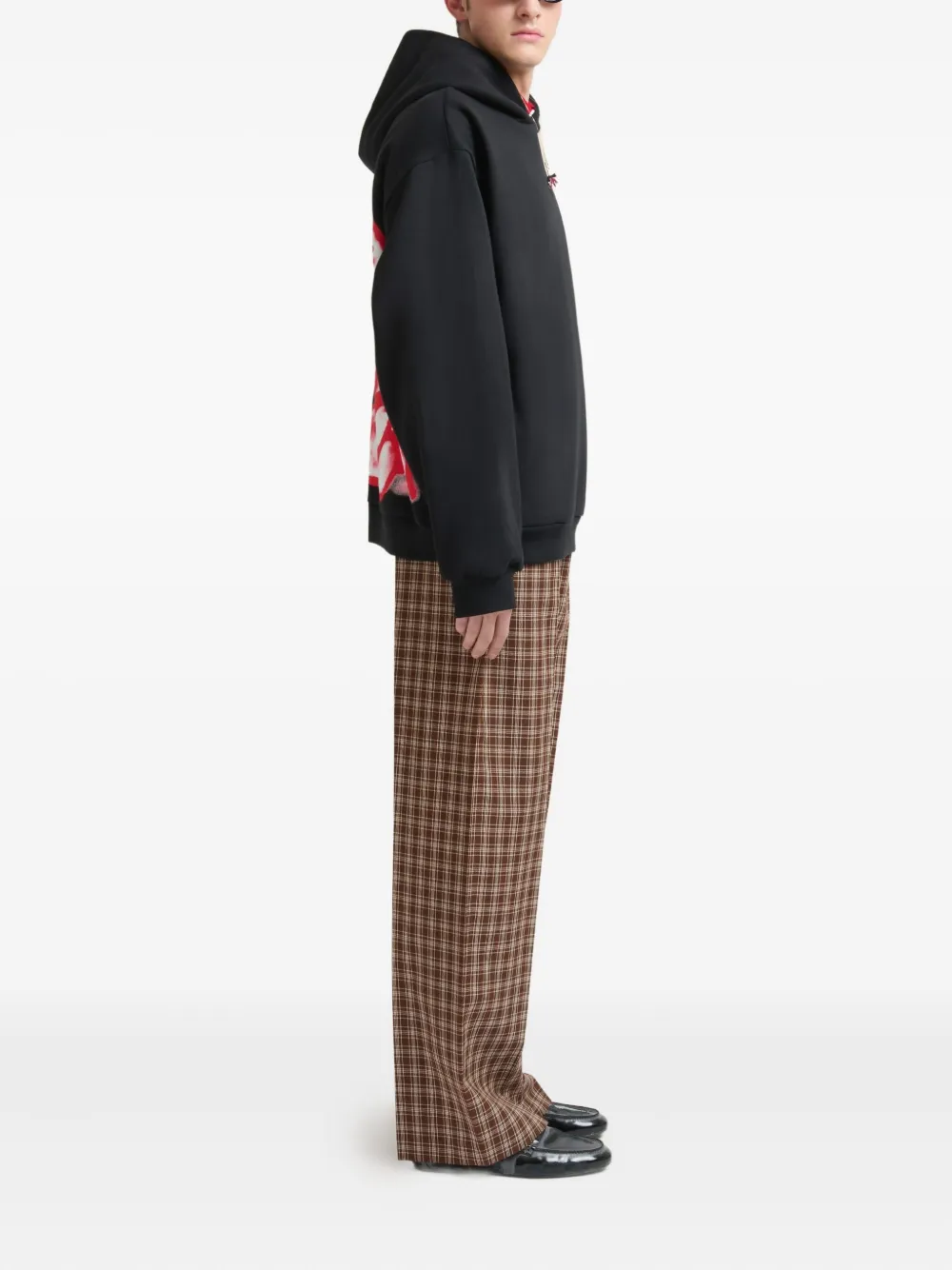 Marni x Slawn & Soldier contrast-collar embroidered polo shirt - Wit