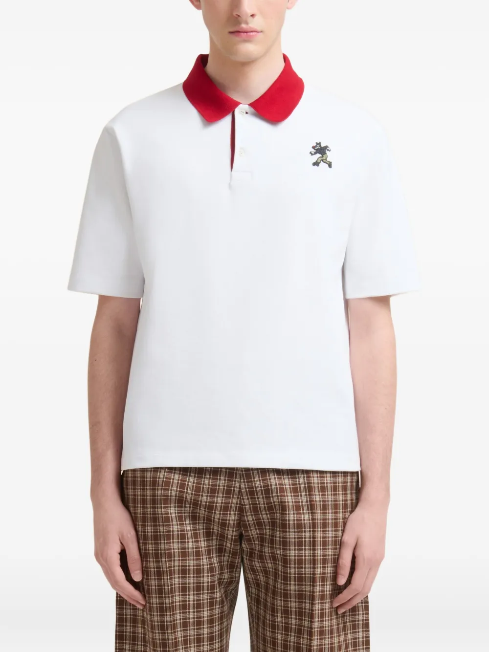 Marni x Slawn & Soldier contrast-collar embroidered polo shirt | Image 2