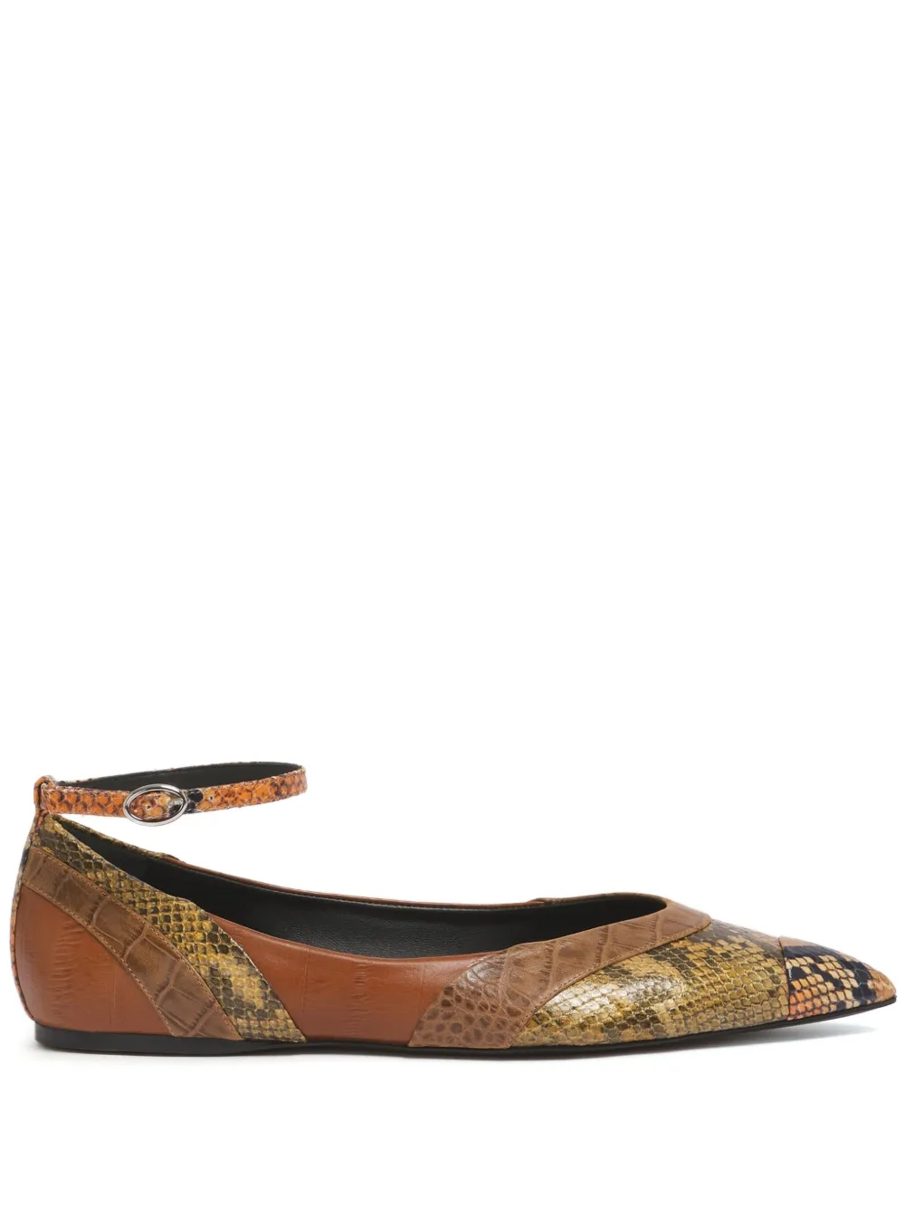 Marni ankle-strap pointed-toe flats Bruin
