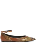 Marni ankle-strap pointed-toe flats - Brown