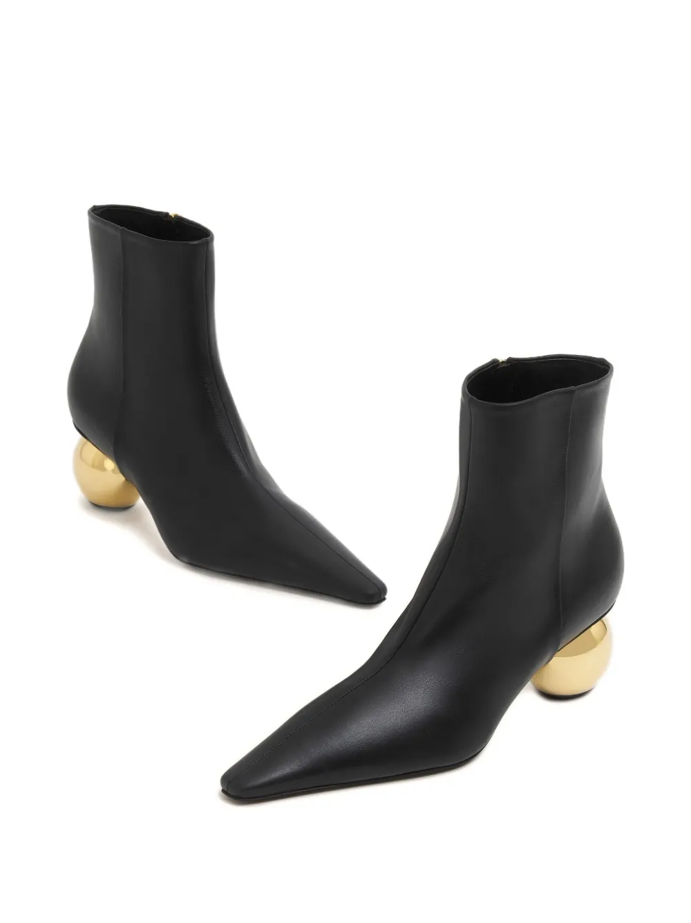 Marni Spherical-heel Pointed-toe Boots In Black