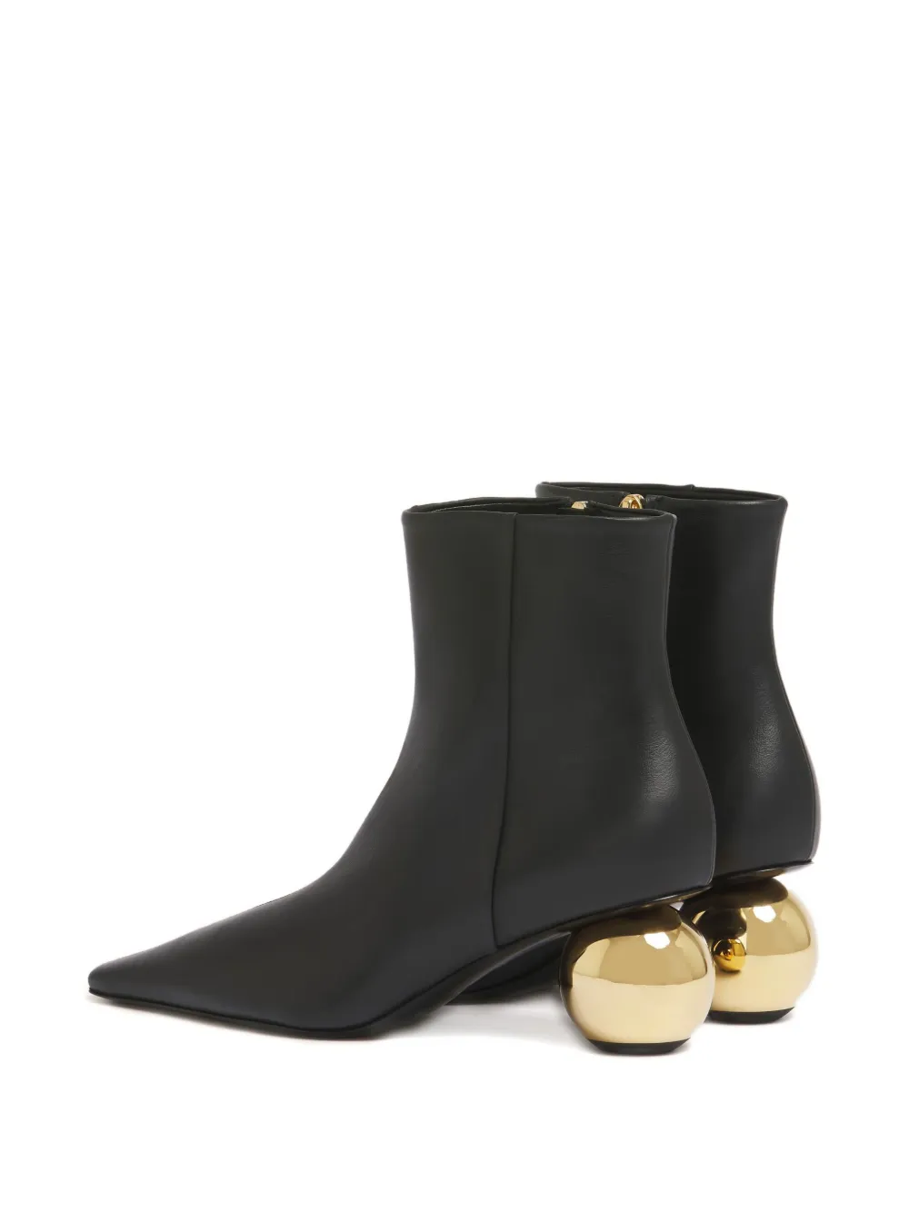 Marni Spherical-heel Pointed-toe Boots In Black