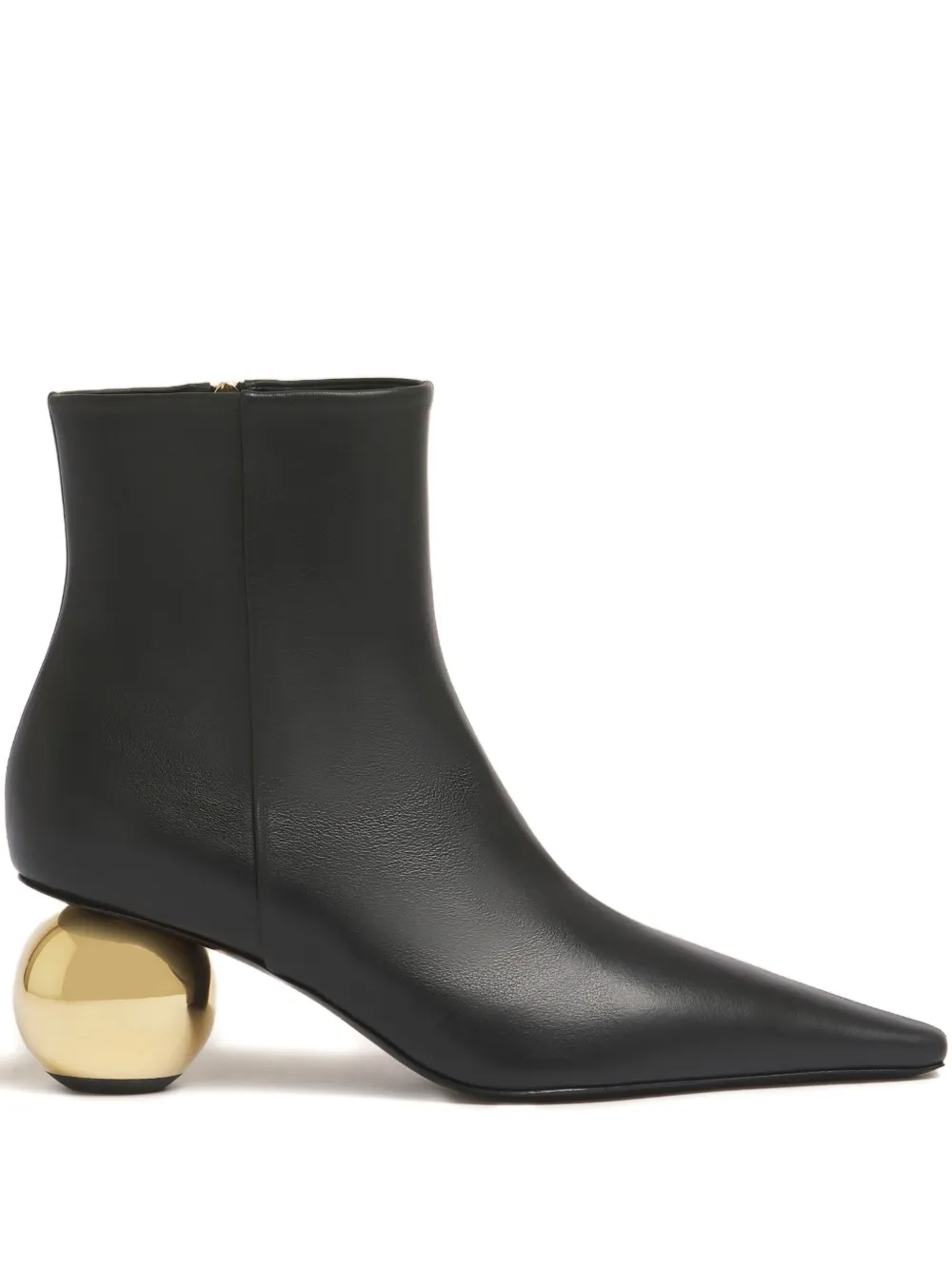 Marni Spherical-heel Pointed-toe Boots In Black