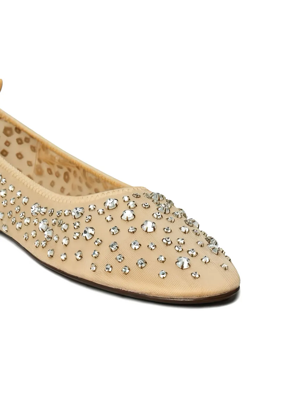 Tory Burch Rhinestone-embellished Ballet Flats In Neutral