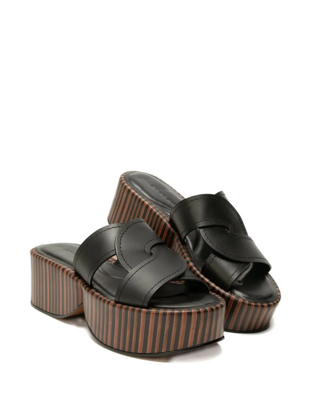 Clergerie 65 mm Fodie sandalen met plateauzool en gekruiste bandjes Zwart