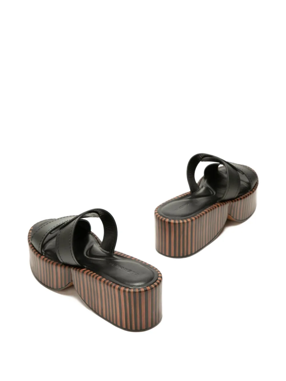 Clergerie 65 mm Fodie sandalen met plateauzool en gekruiste bandjes Zwart