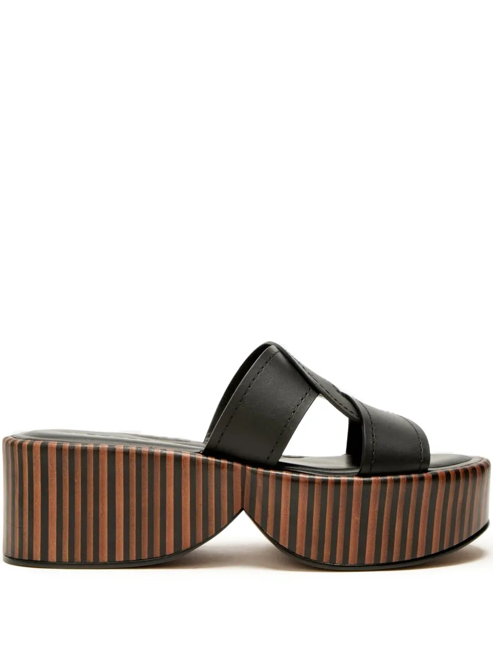 Clergerie 65 mm Fodie sandalen met plateauzool en gekruiste bandjes Zwart