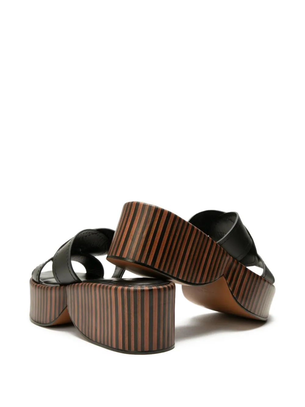 Clergerie 65 mm Fodie sandalen met plateauzool en gekruiste bandjes Zwart