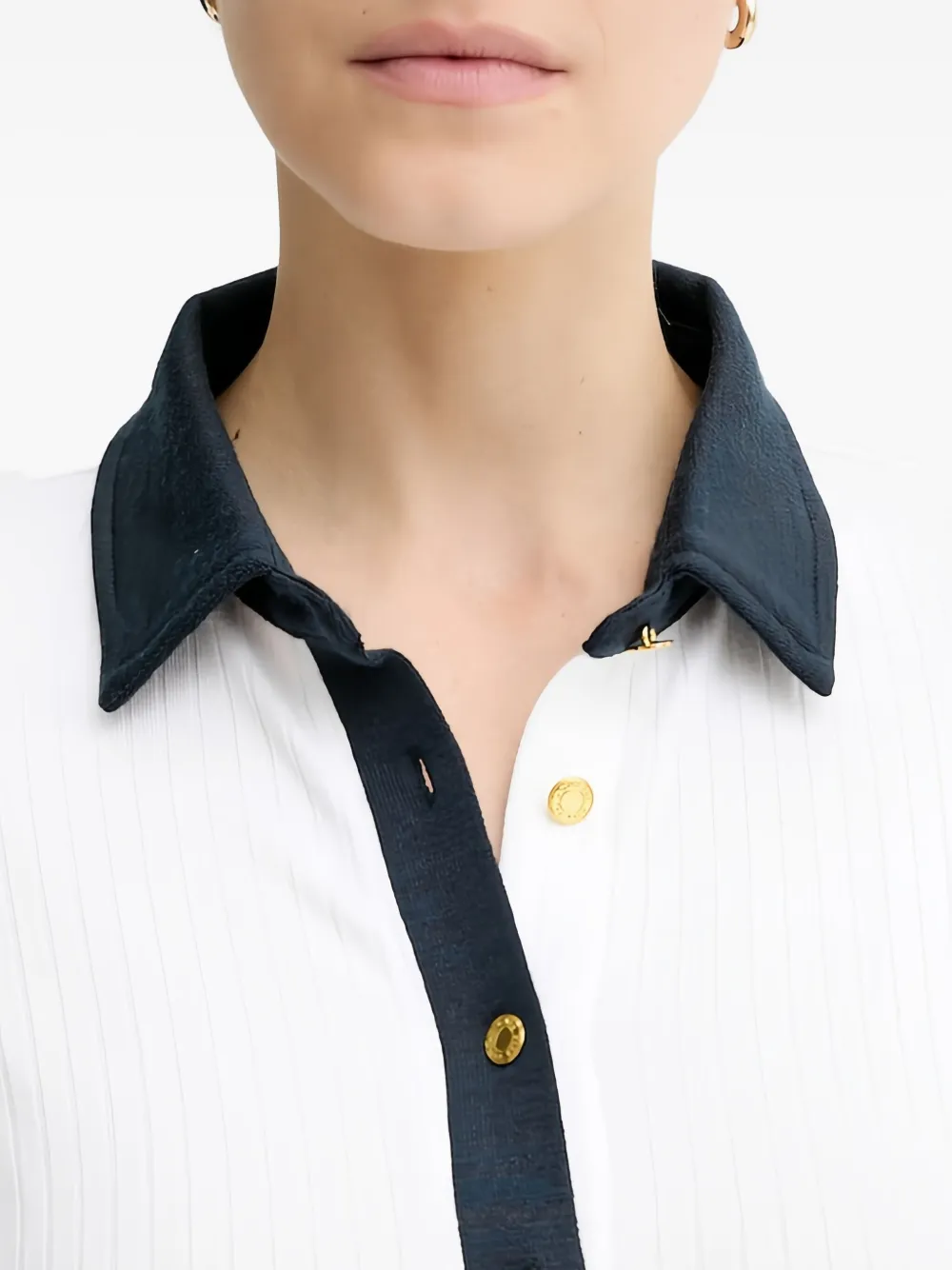 rag & bone Blouse met contrasterende afwerking Wit