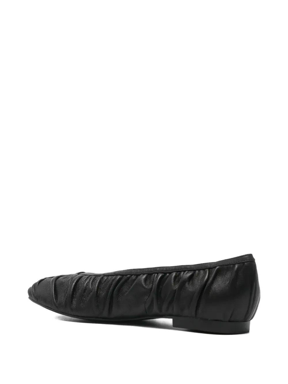 Bibi Lou ruched ballet flats Zwart