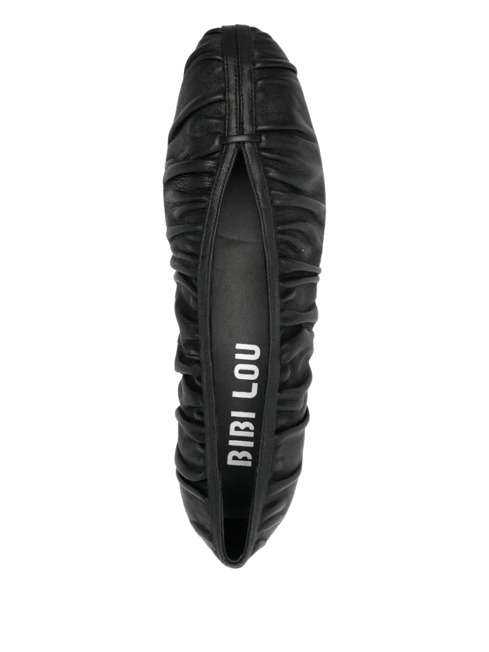 Bibi Lou ruched ballet flats Zwart