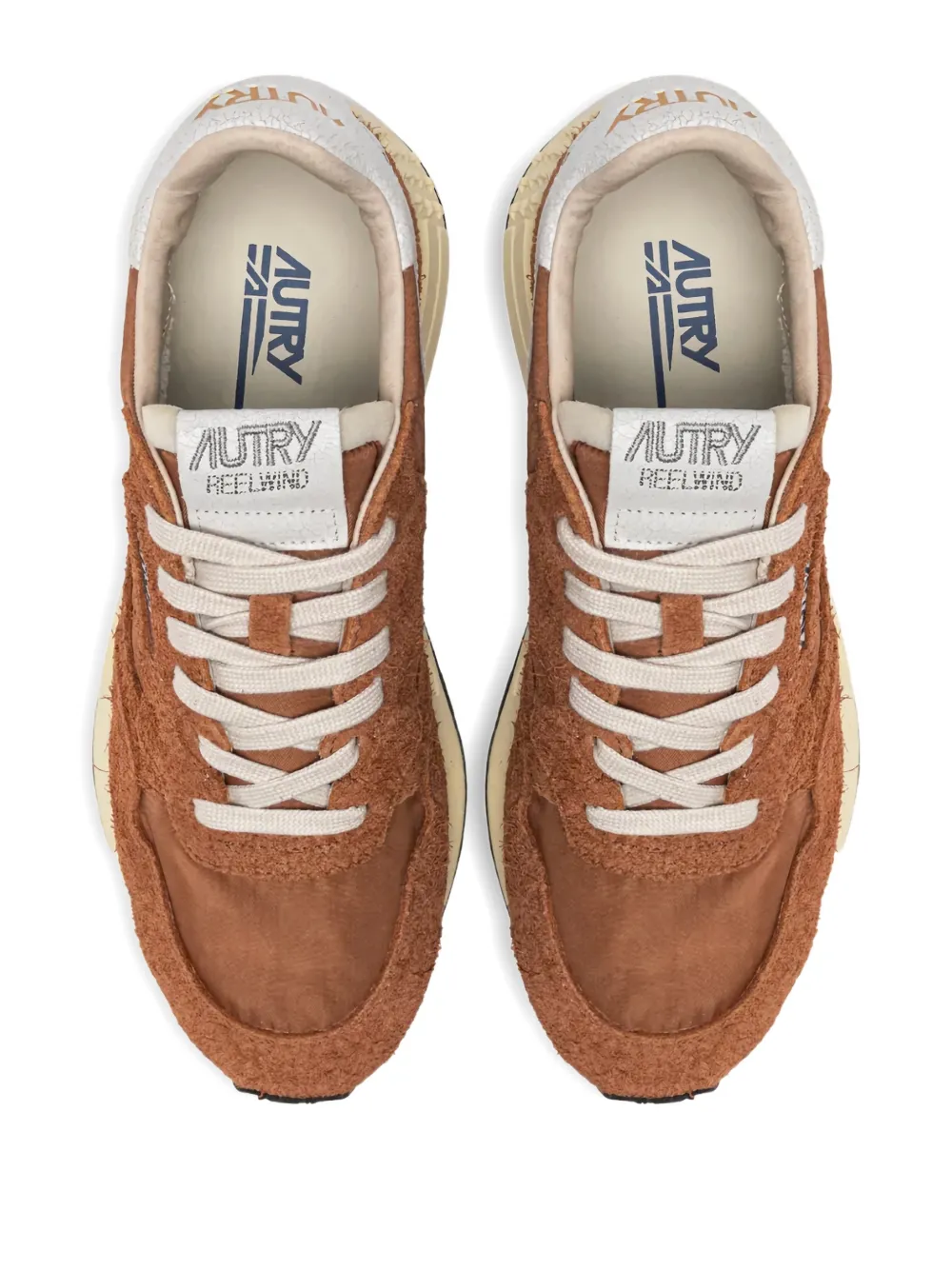 Autry suede panelled sneakers - Bruin