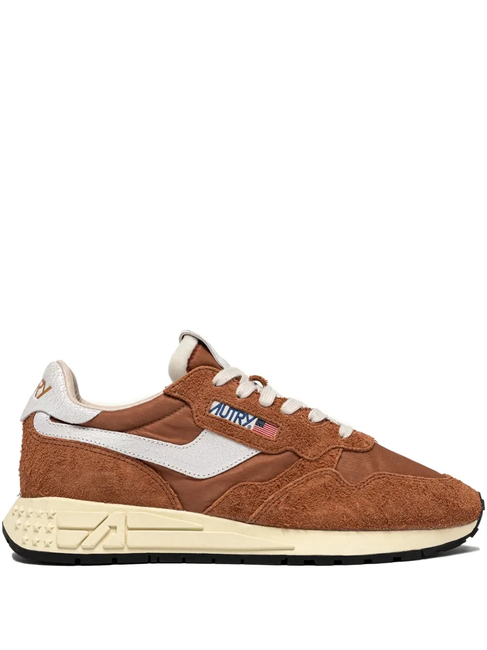 Autry suede panelled sneakers - Marrone
