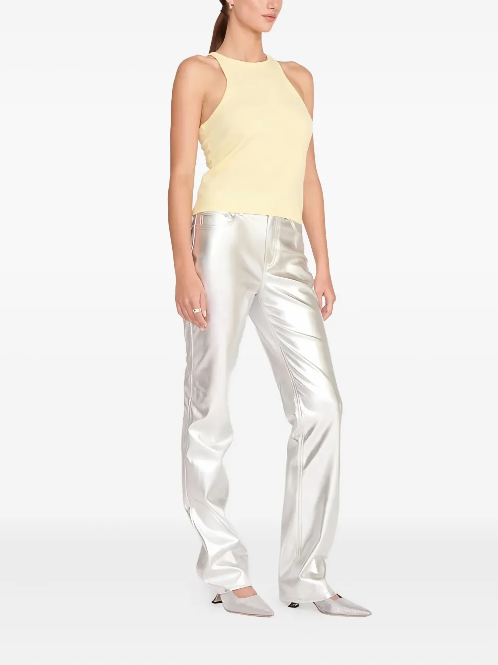 STAUD metallic-effect trousers | Straight-Leg Pants | Image 2