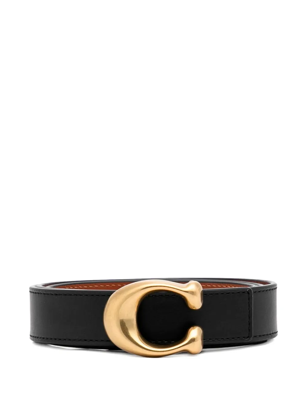 Coach Logo-buckle Belt In Black