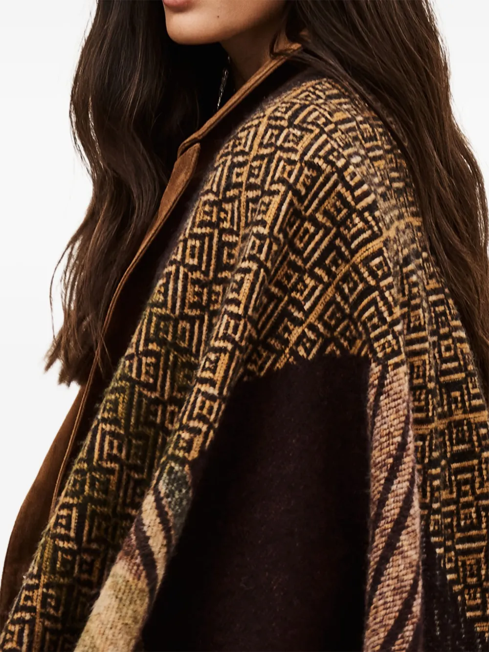 Ba&Sh Panama gestreepte cape Groen