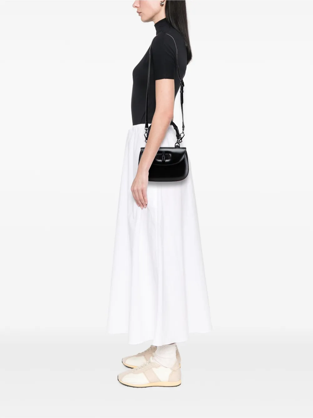 Gucci Pre-Owned 2016-2025 Small Calfskin 1947 Bamboo Top Handle Bag satchel | Pre-Owned | Image 2