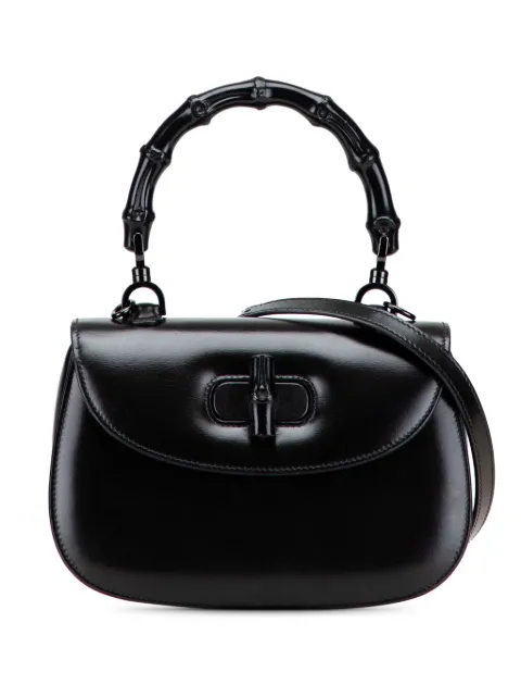 Gucci Pre-Owned 2016-2025 Small Calfskin 1947 Bamboo Top Handle Bag satchel
