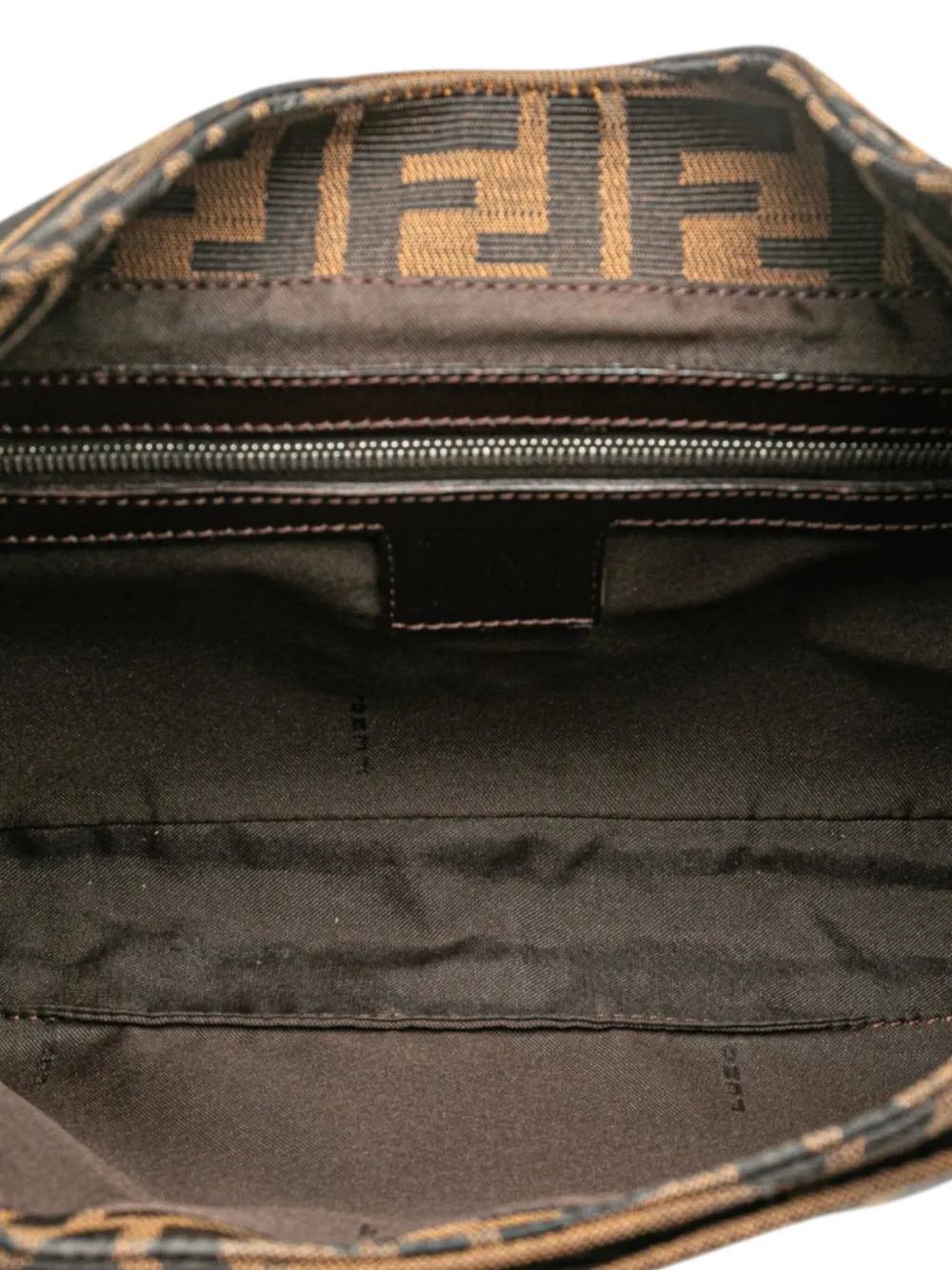 Pre-owned Fendi 20th Century Zucca Canvas Shoulder Bag In Brown