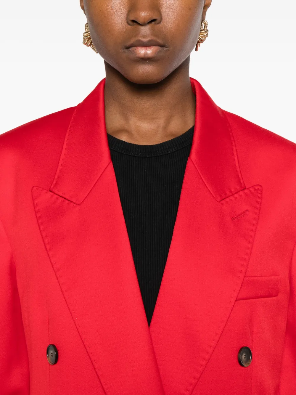Stella McCartney Blazer met dubbele rij knopen Rood